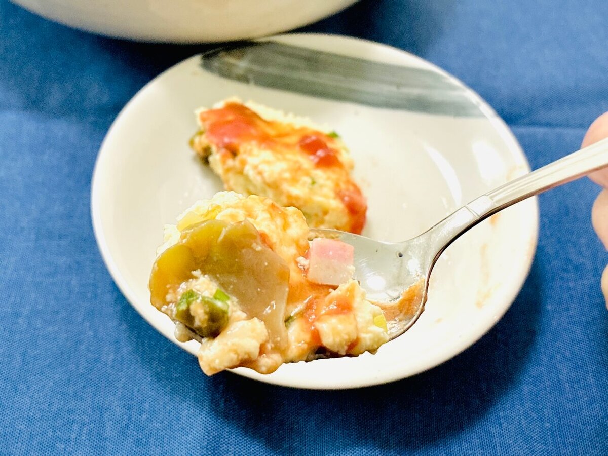 卵1個でふわふわ かさまし“かま玉”