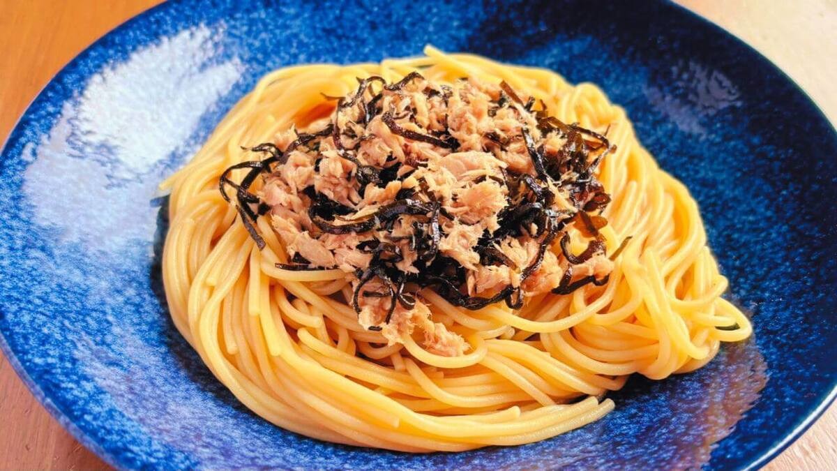 ツナ塩昆布パスタ