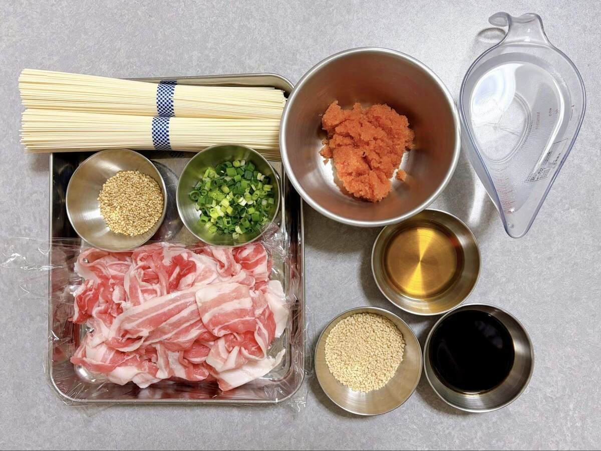 かねふく公式「明太豚しゃぶそうめん」のレシピ