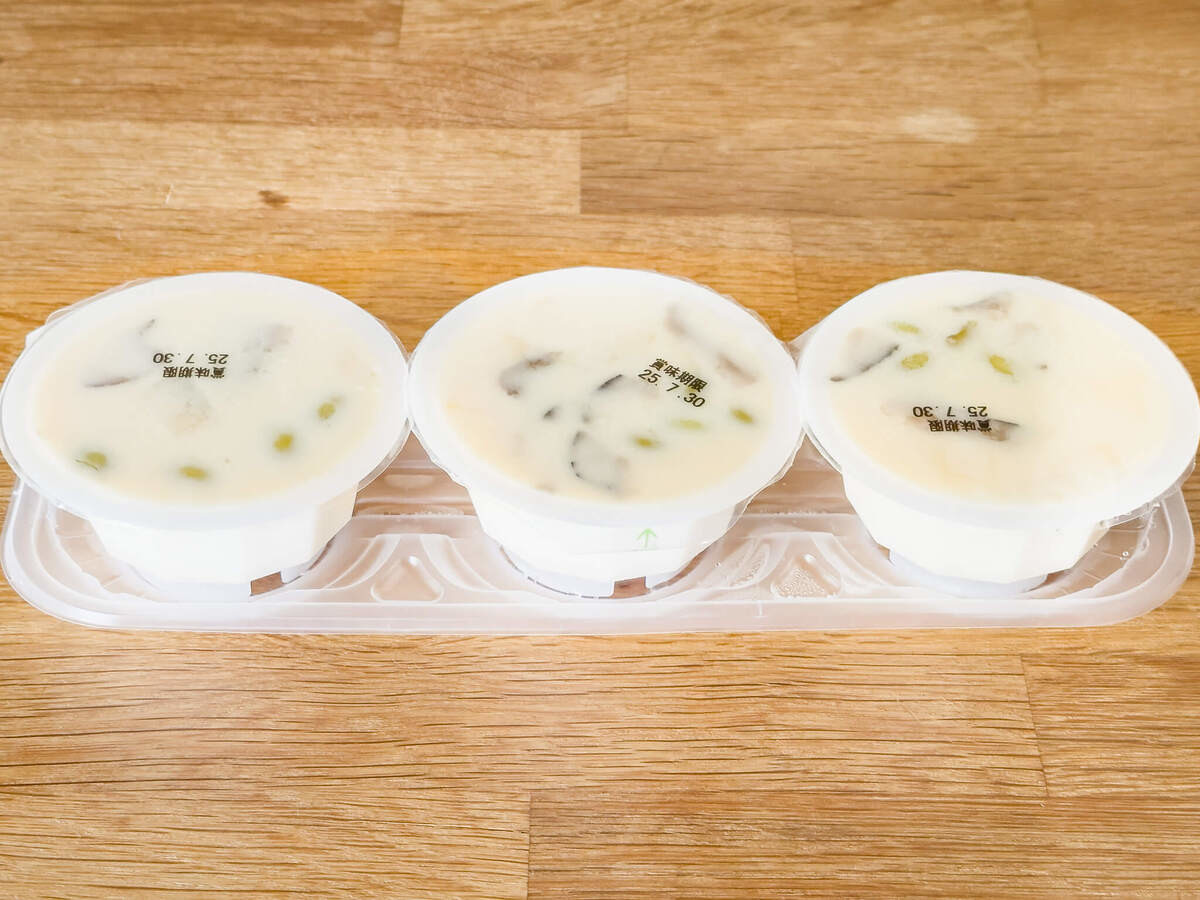 トップバリュのベストプライス「冷やし茶碗蒸し豆乳仕立て」