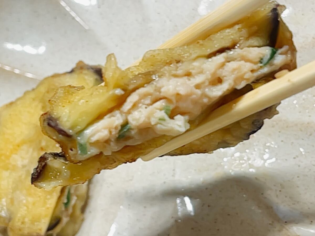 DAIGOも台所「ナスのはさみ揚げ」のレシピ