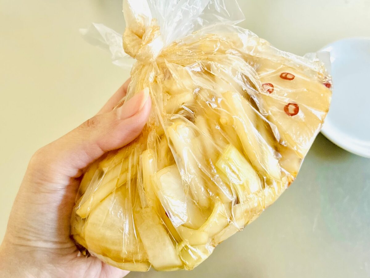 父直伝！ポリ袋に入れるだけ「大根の浅漬け」