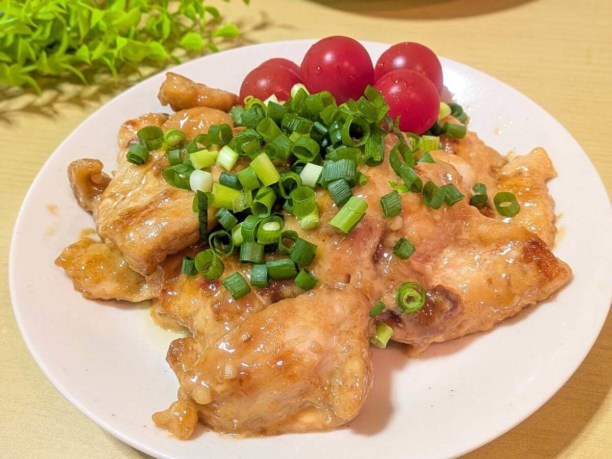 ミツカン公式『おうちレシピ』「コクうま！鶏むね肉のねぎマヨぽん」