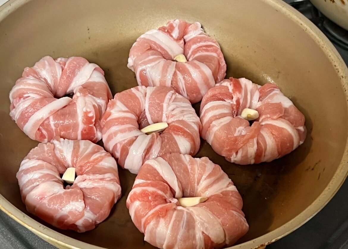 アキオさん「豚巻き大根の塔」