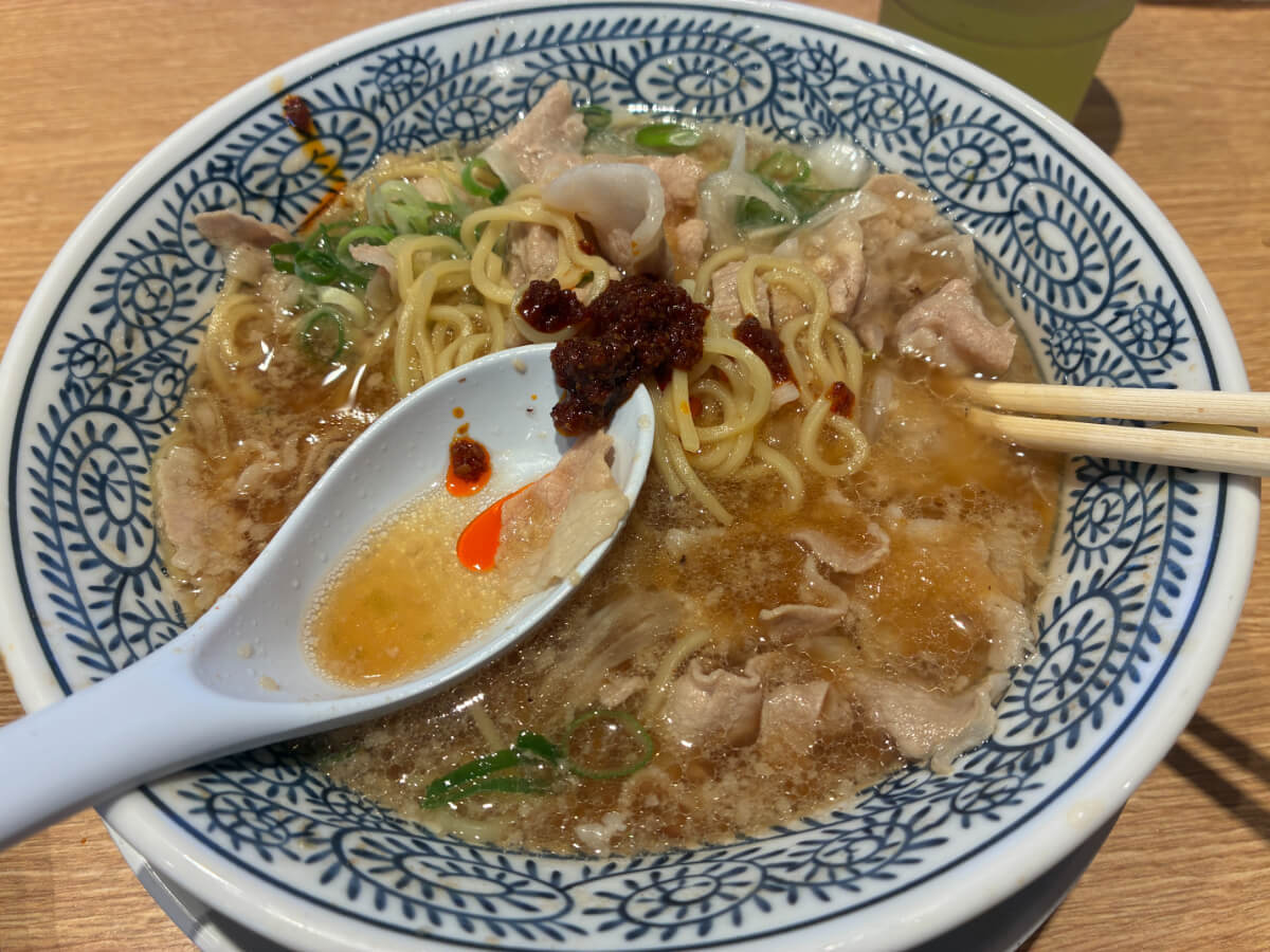 丸源ラーメン「肉そば×鉄板玉子チャーハン」実食