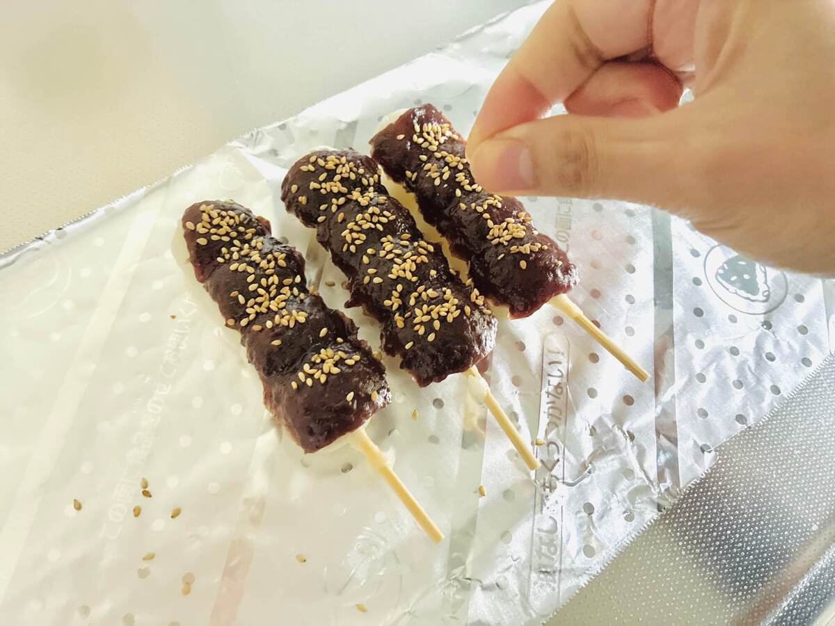 スーパーの串団子を「なんちゃってごま団子」にアレンジ