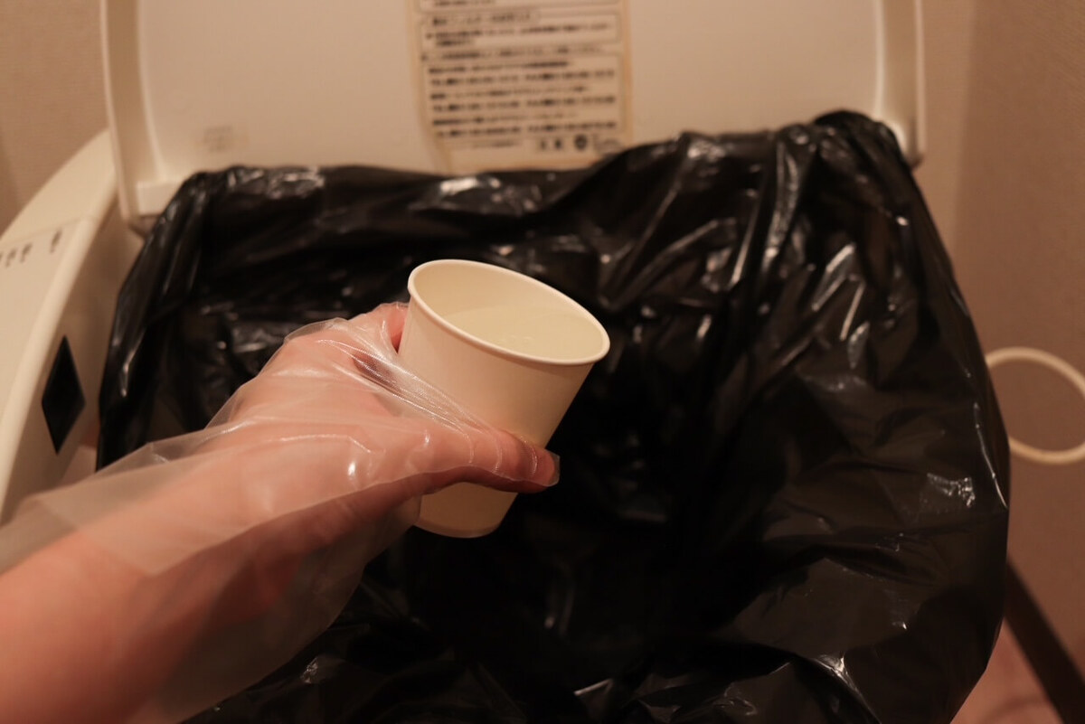 非常用トイレの使い方