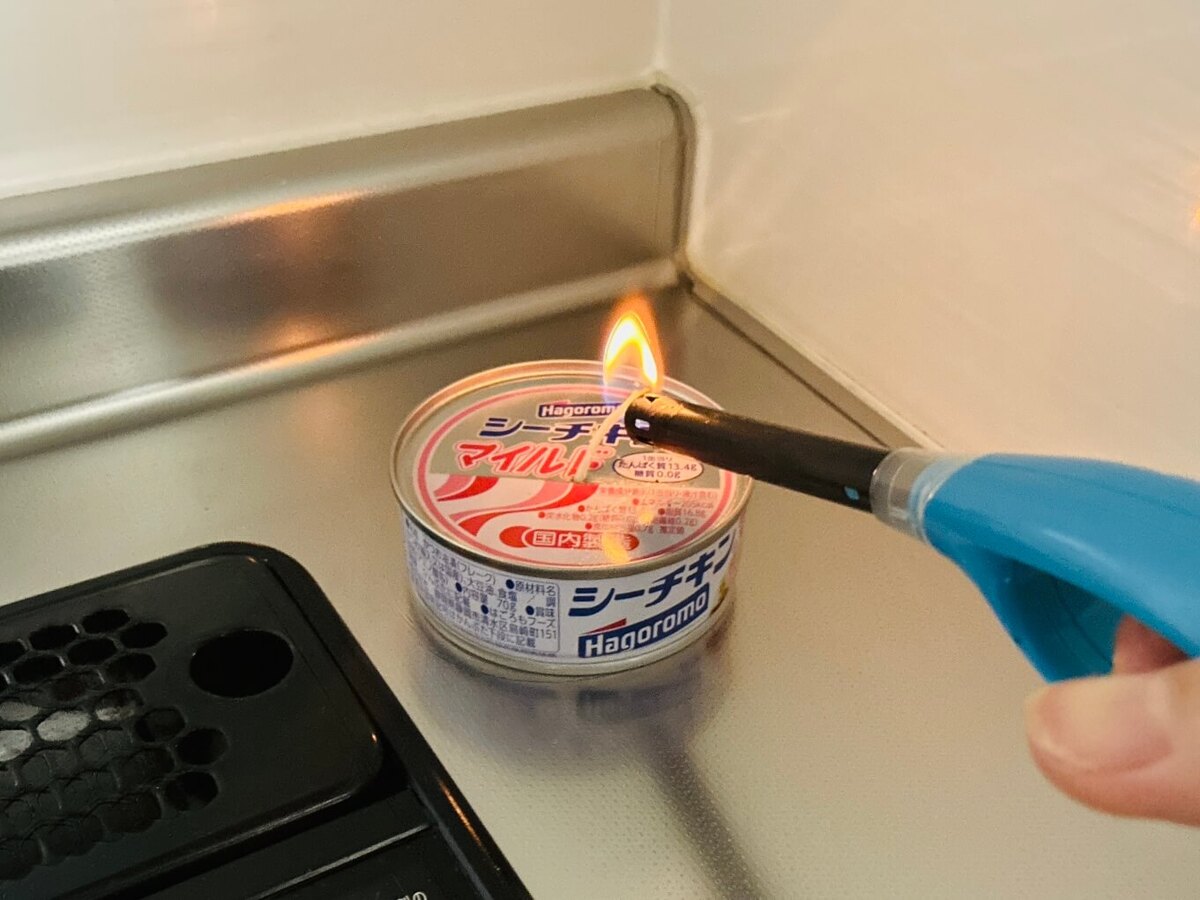 ツナ缶でランプ