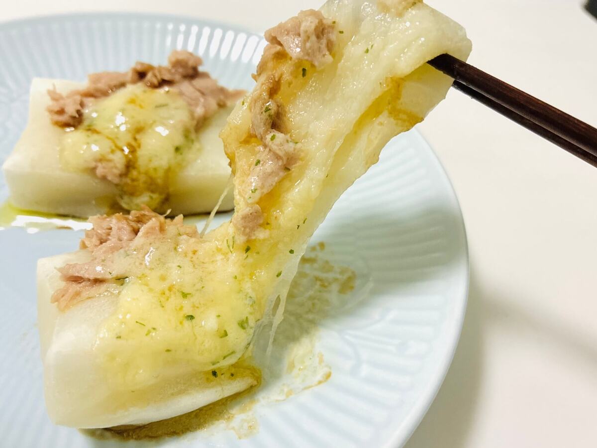 シーチキンのガーリックバターもち