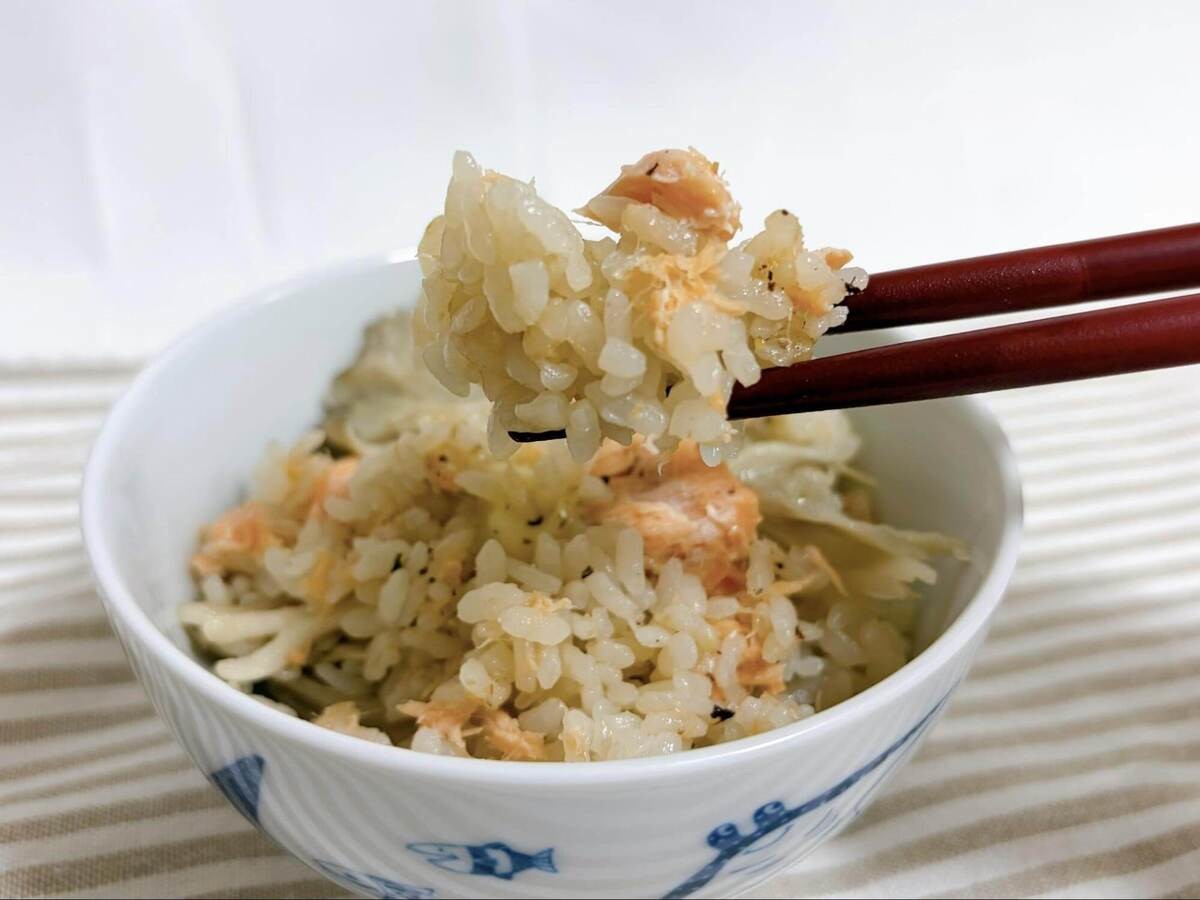 白まいたけと鮭のバター飯
