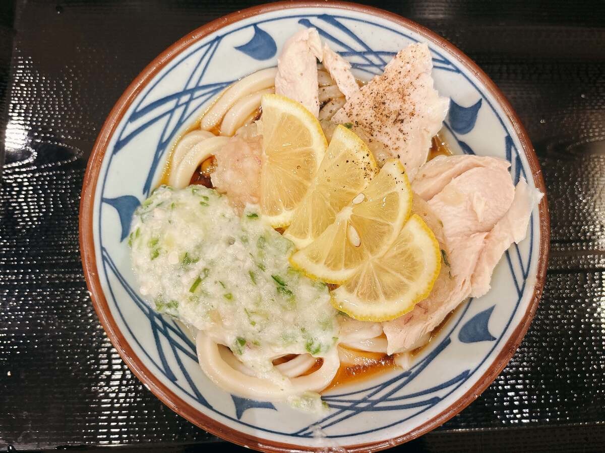 丸亀製麺「ねばとろ鶏ぶっかけ」