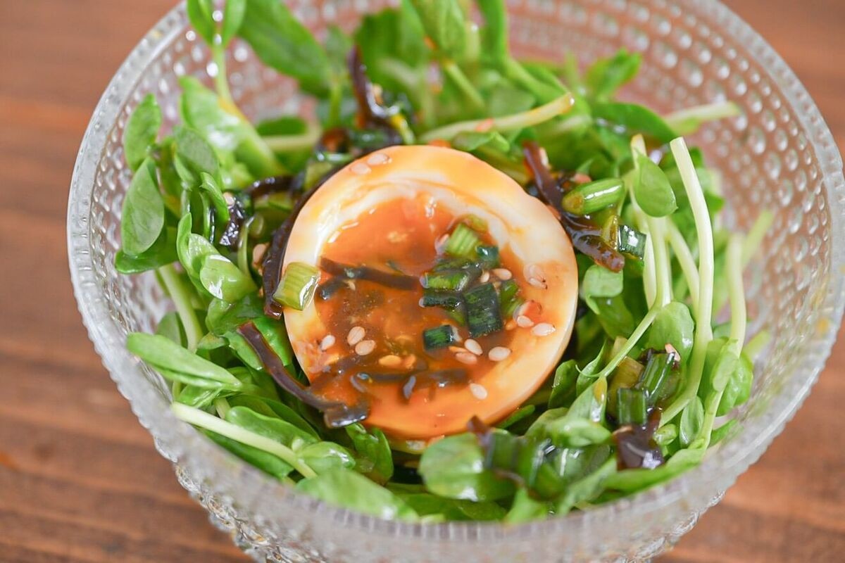 塩こんぶめんつゆ味玉