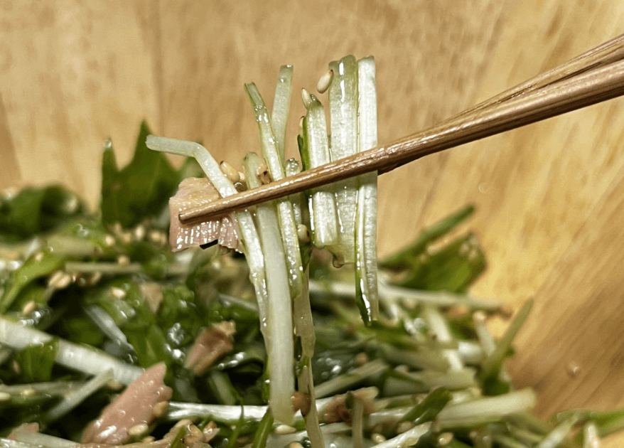 ちはるさん「水菜の和風ツナサラダ」