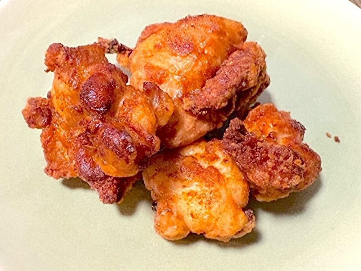 からあげの下味にうどんスープ