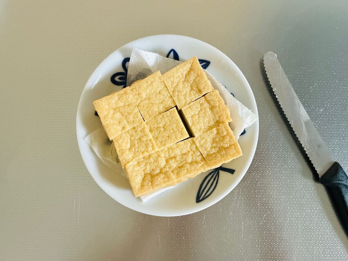 厚揚げのマヨポン焼き