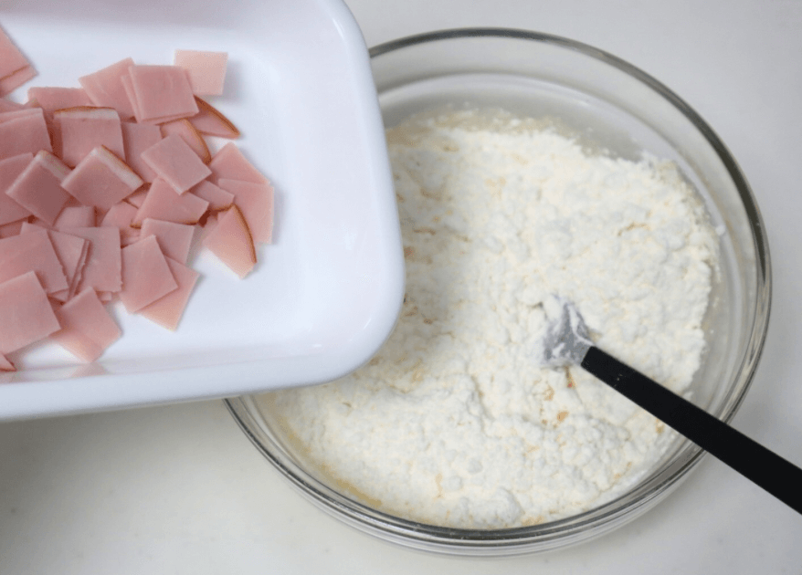 森永製菓公式「ハムのマグカップケーキ」のレシピ