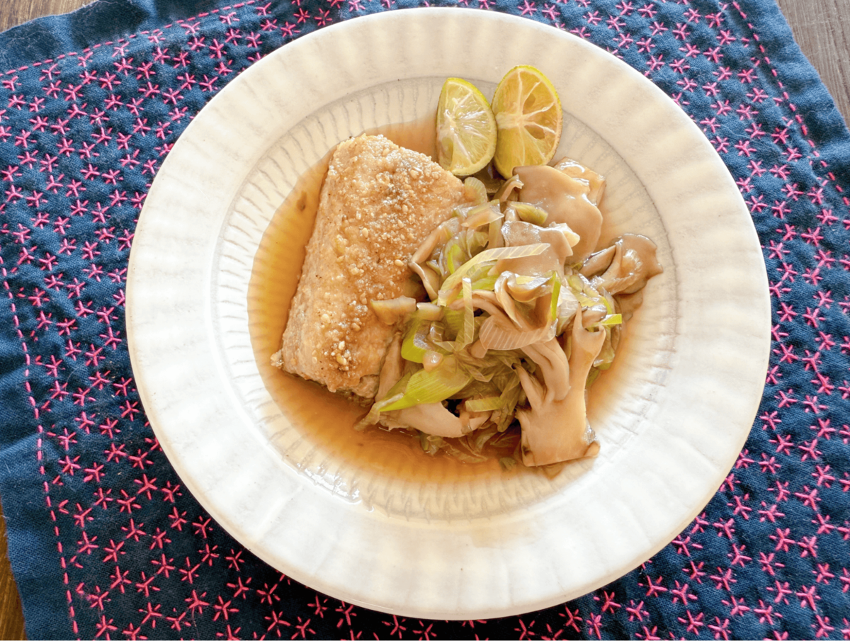 笠原将弘さん「サバのマイタケあんかけ」