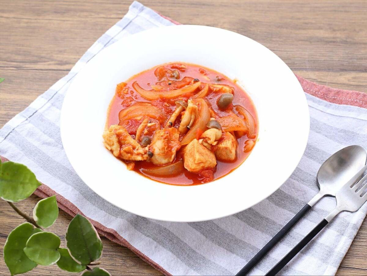 ZIP!「チキンのトマト煮の作り方」のレシピ