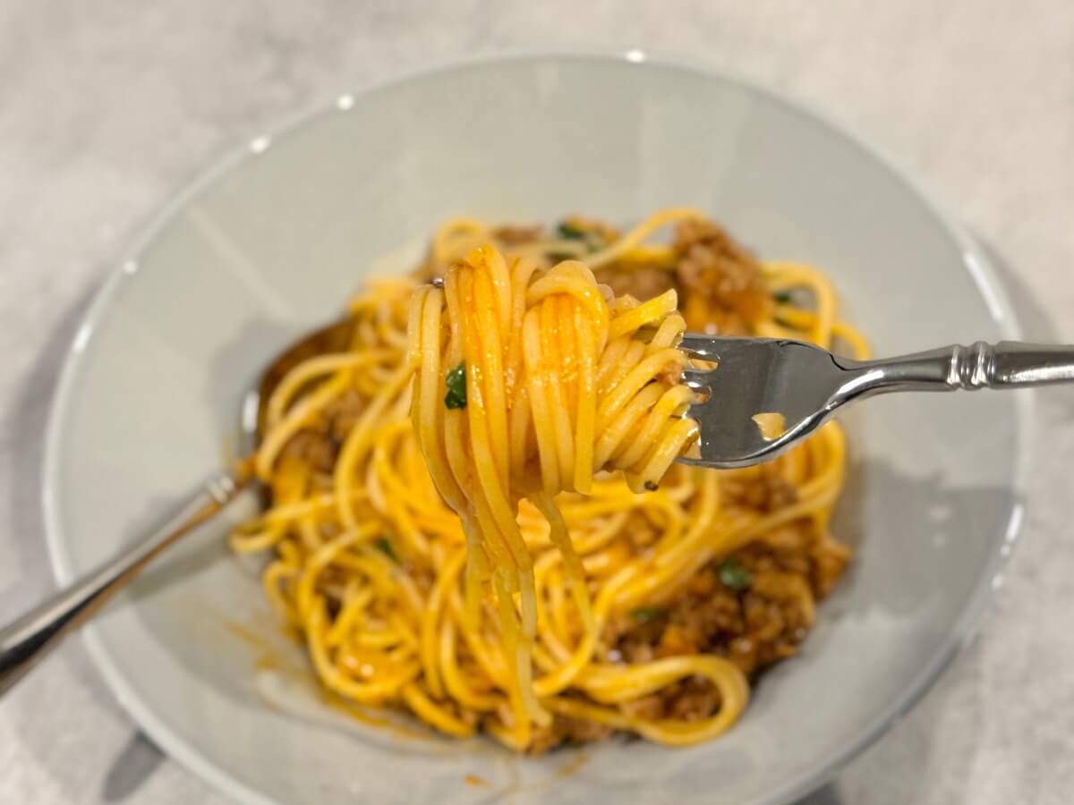 ファビオさん「ワンパンミートソーススパゲティ」