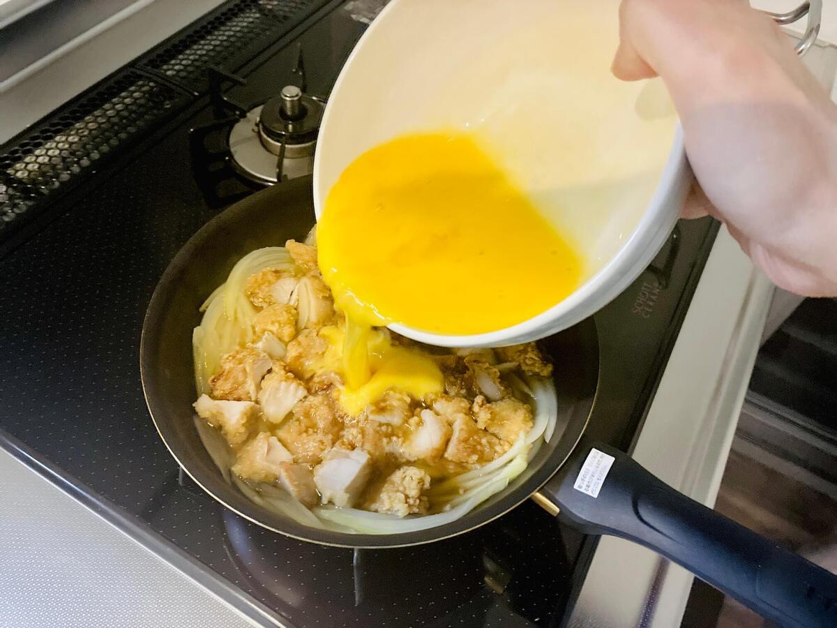 スーパーの唐揚げで作る親子丼