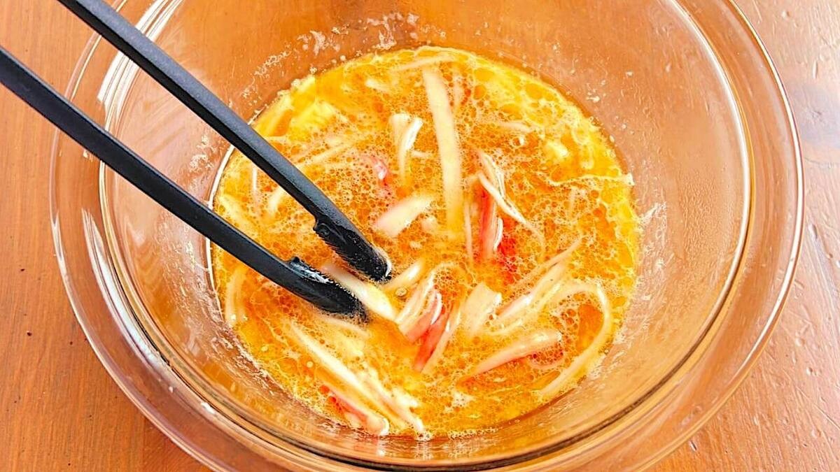 「簡単カニ玉風」