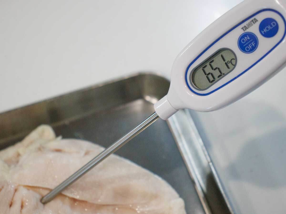 自家製鶏ハムの低温調理