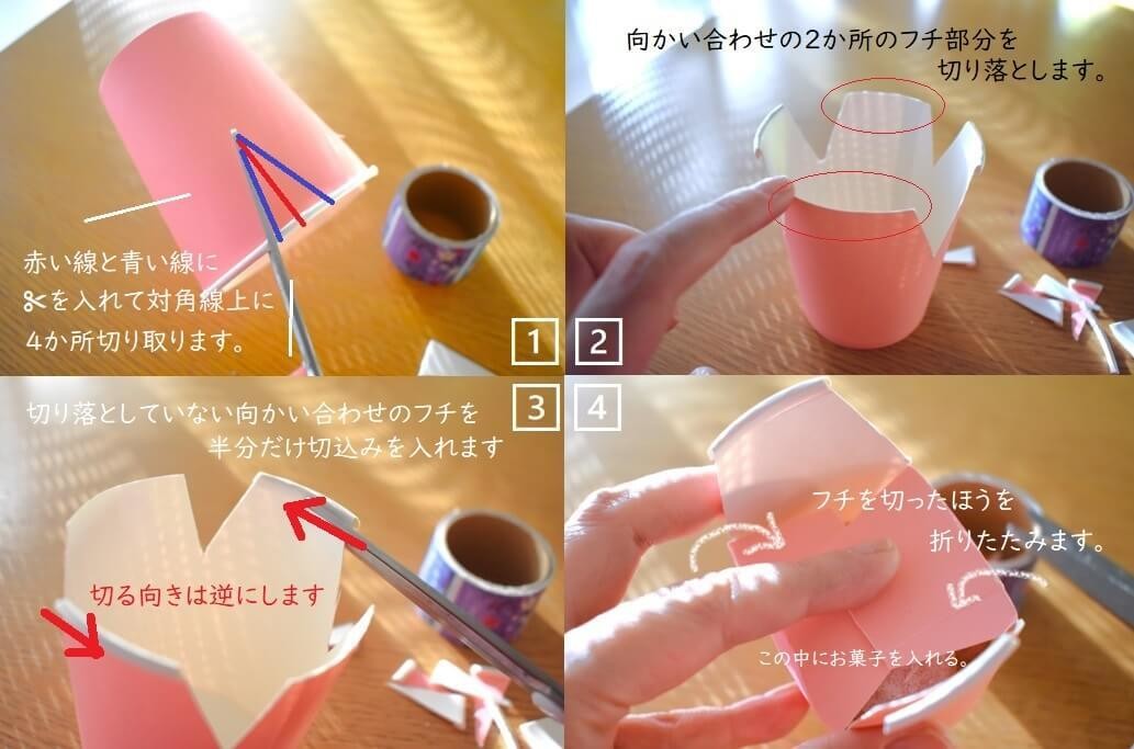 しっかり閉まる紙コップラッピング