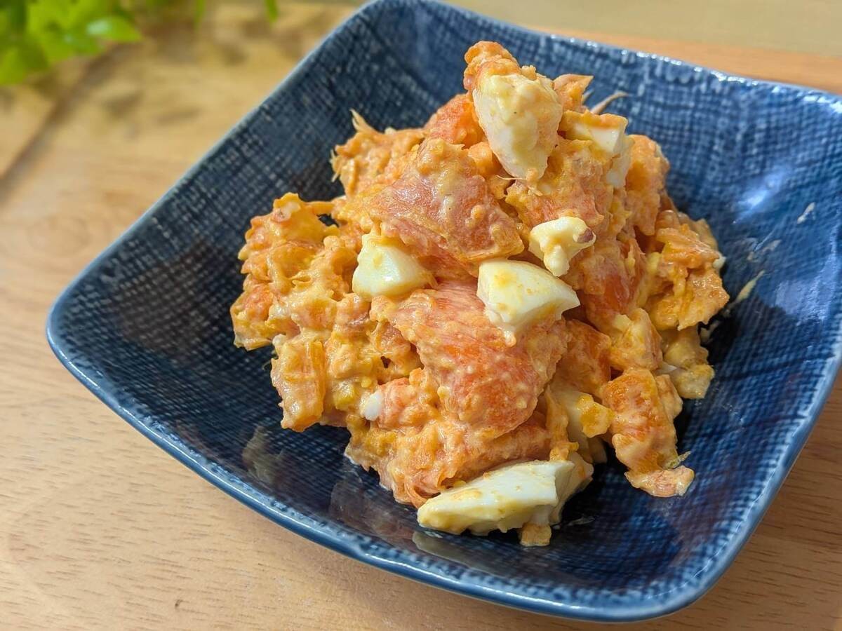 包丁もまな板も鍋も不要！レンチンで作るにんたまサラダ