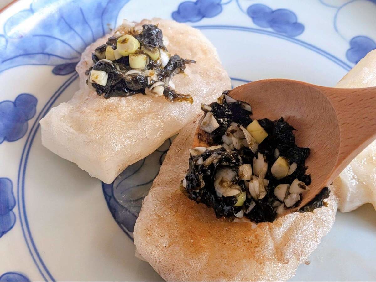 笠原将弘さん「お餅のバター焼き のりねぎソース」のレシピ