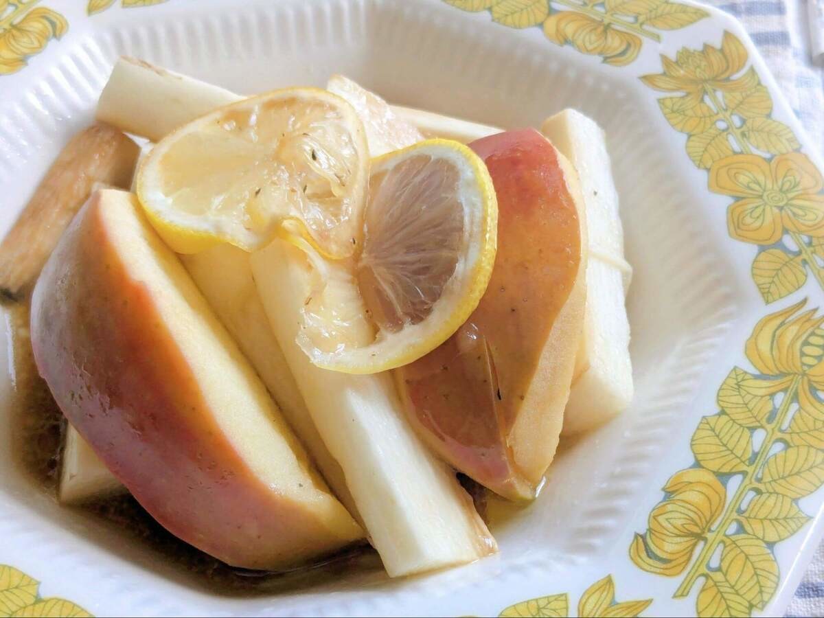 三國清三さん「長芋のしょうゆバターホイル蒸し焼き」