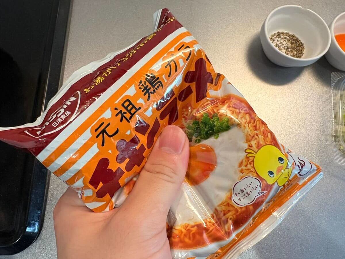 豆腐チキンラーメン