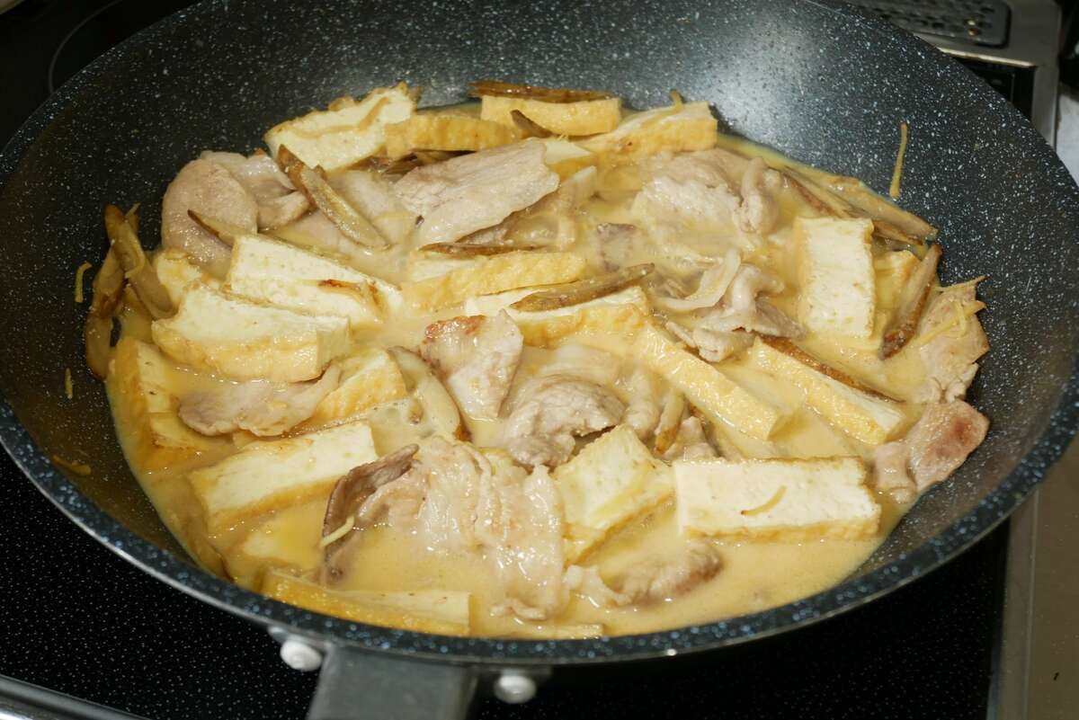 豚肉と厚揚げの味噌煮