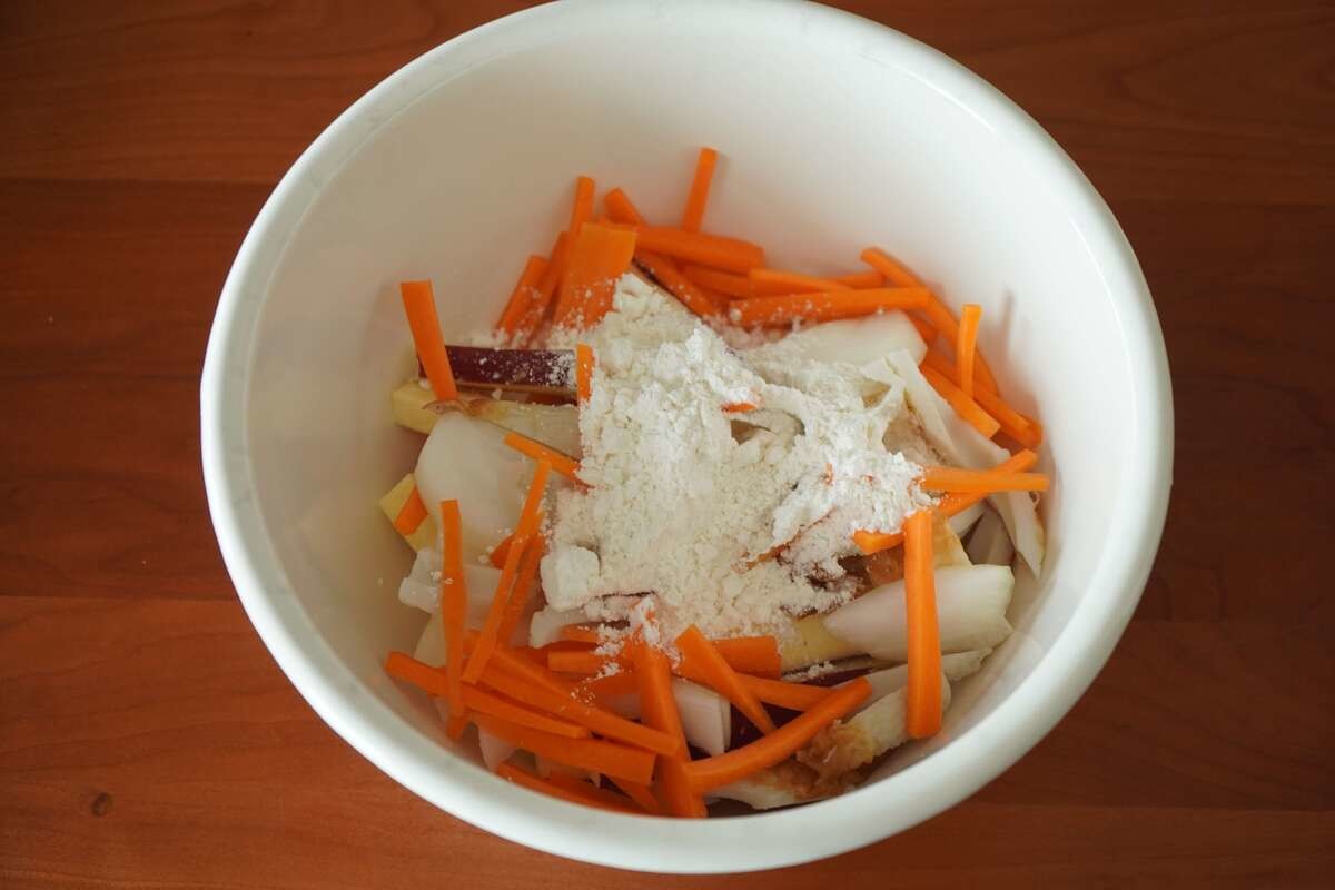 今井亮さん「さつま芋とちくわのかき揚げ」