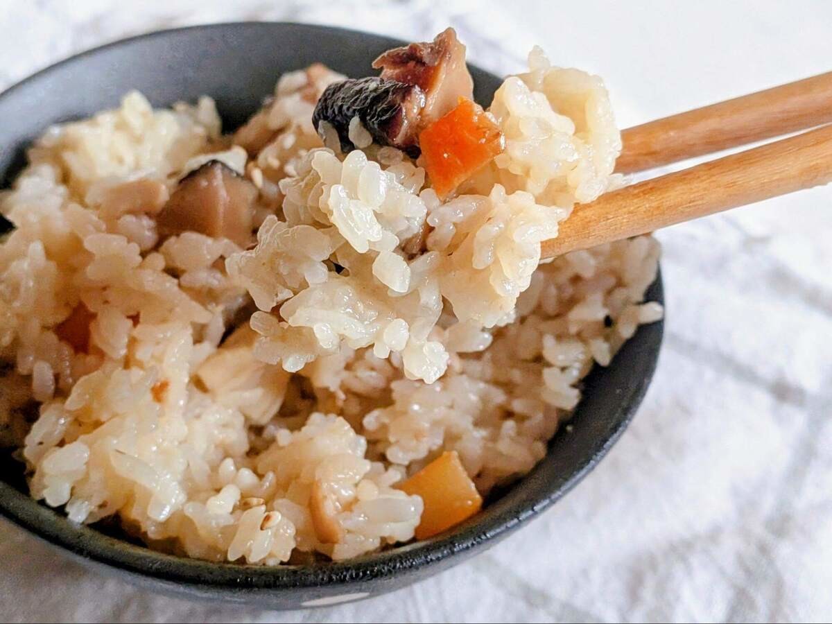 お餅と豆乳でつくる中華風五目おこわ