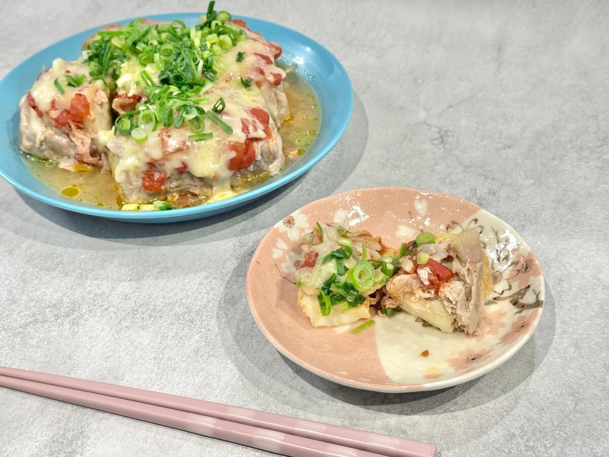 厚揚げのトマチー肉巻き