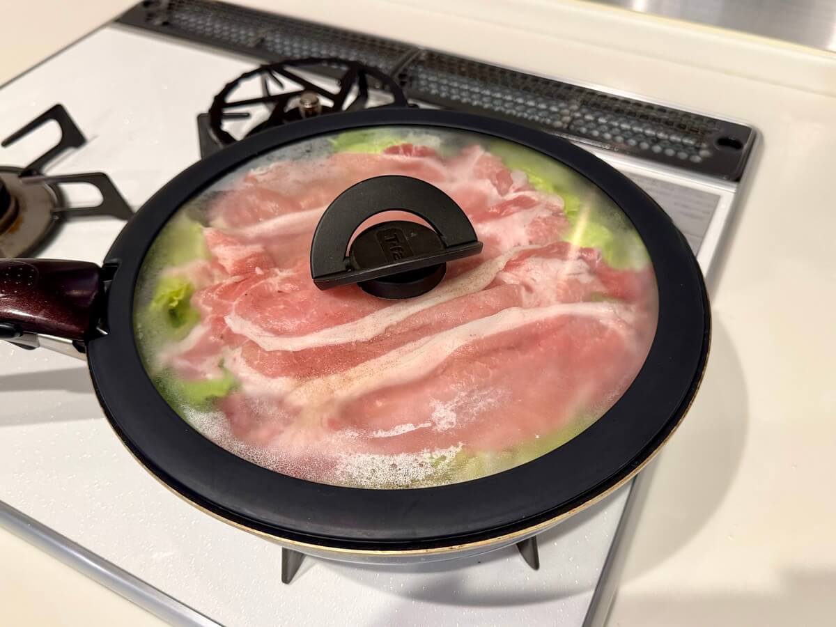 豚レタス蒸し