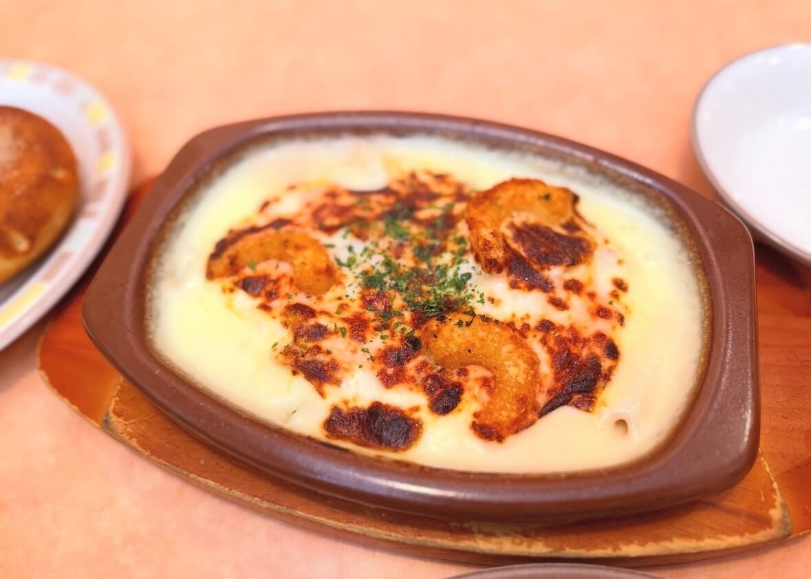 アツアツが嬉しい♪エビたっぷりグラタン