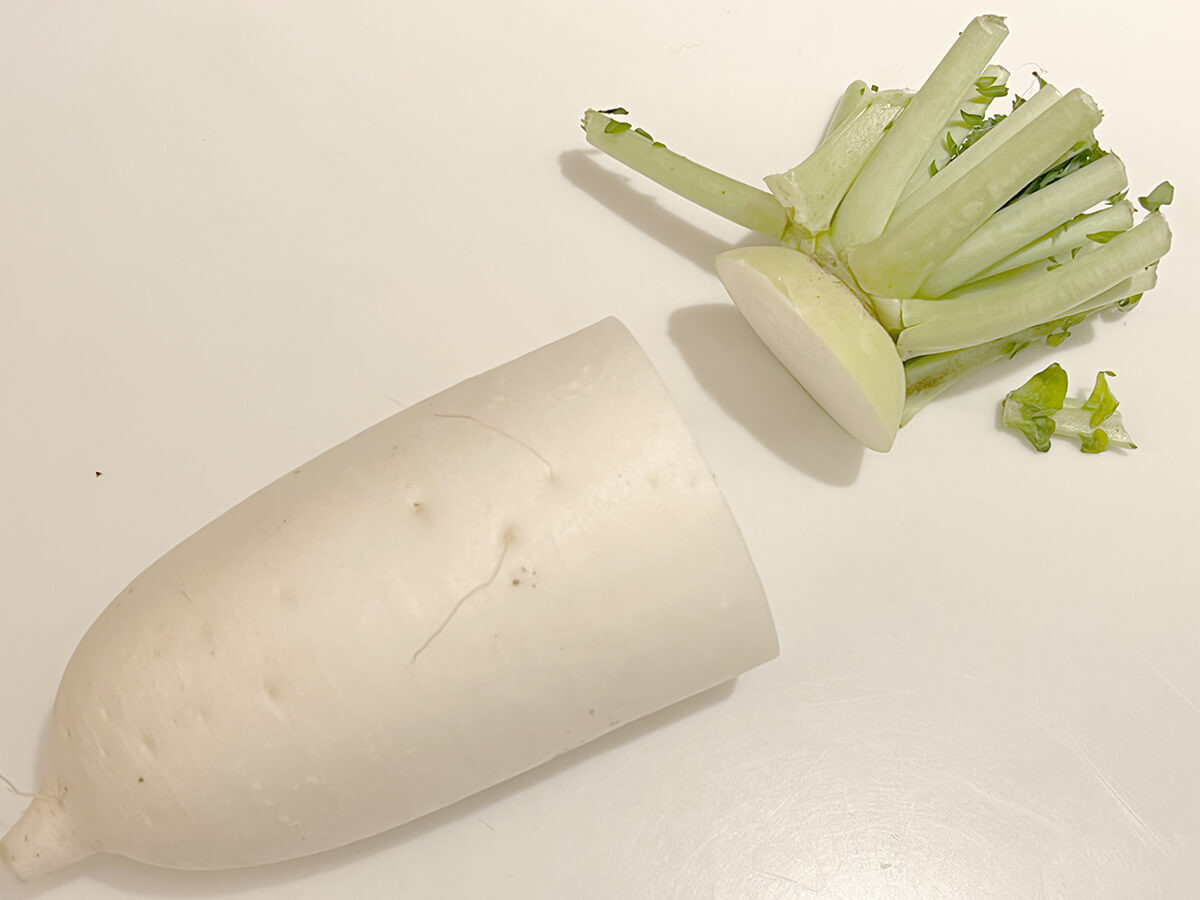 ひらひら大根と豚バラのさっと煮