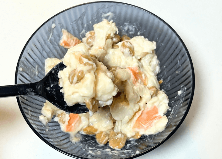 納豆創作料理 夏豆さん「明太子と納豆のポテサラ」