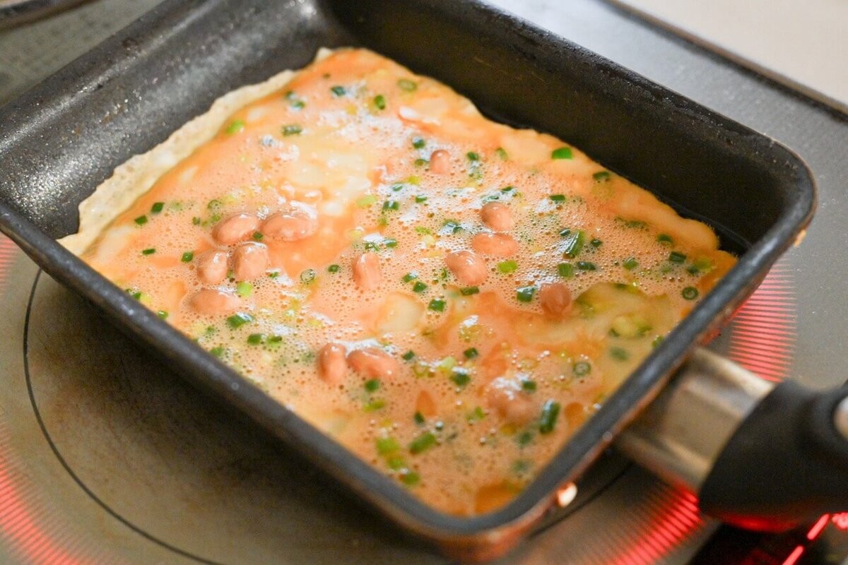 「納豆卵焼き」のレシピ