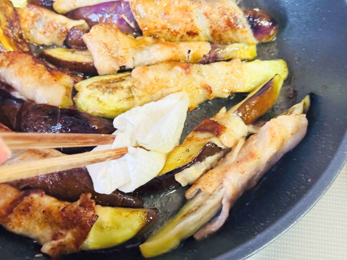 肉巻きナスのレシピ