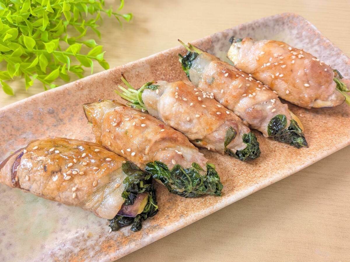 村上農園公式「おかわりとまらん！なすの豚バラ巻き」