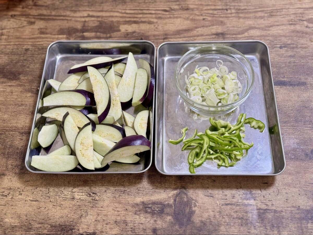 ナスつけ蕎麦