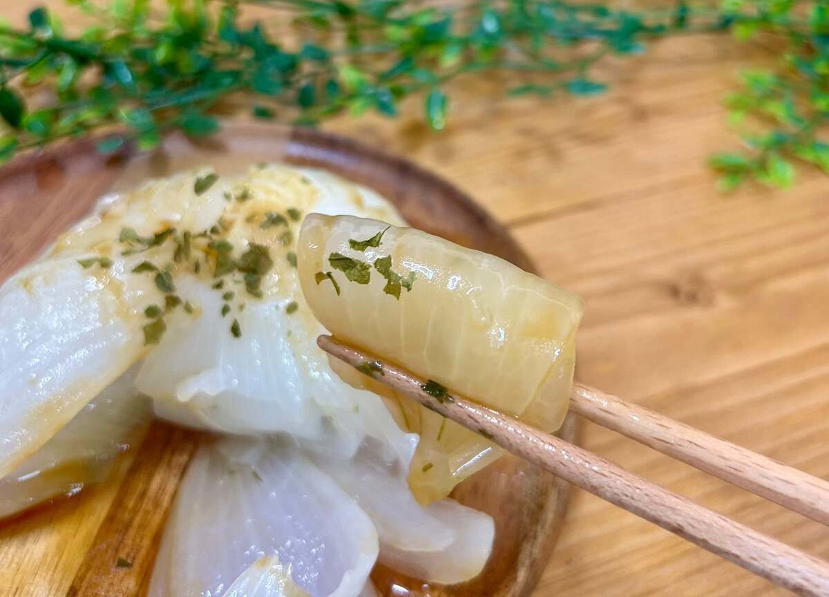 新玉ねぎのまるごとレンジ蒸し