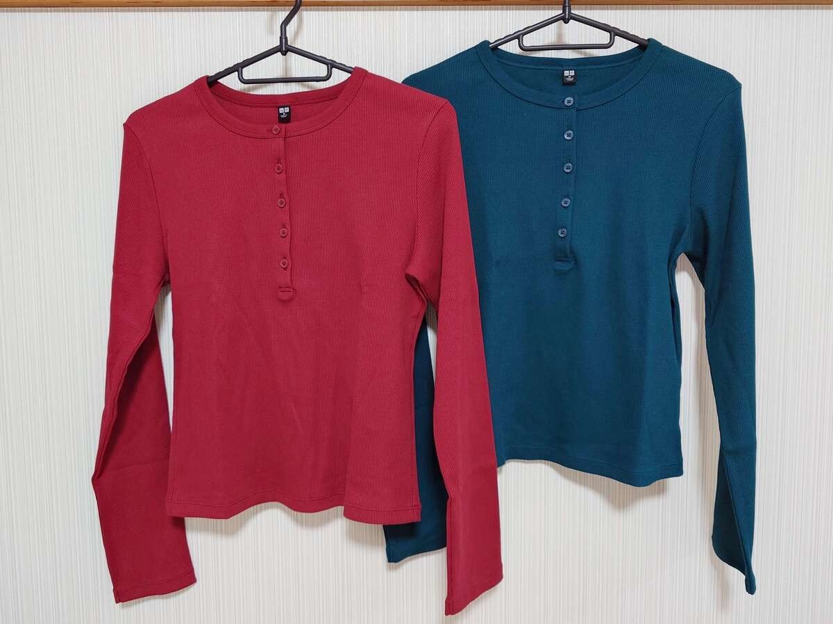 「リブヘンリーネックT」