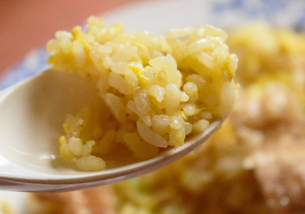 豚肉玉子炒め大盛りご飯のお得丼