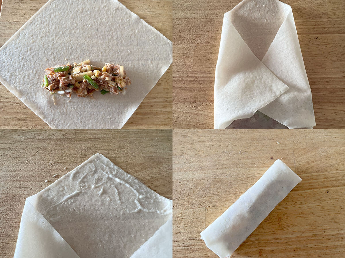 DAIGOも台所「豚挽き肉ともやしの春巻」