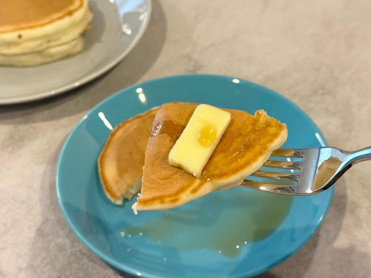 水だけでもちもちホットケーキ