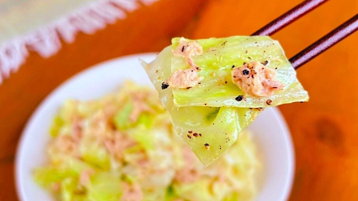 Xで20万回以上表示！「和風ツナマヨキャベツ」のレシピ