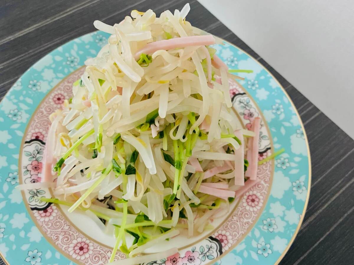 もやし×豆苗の洋風サラダ